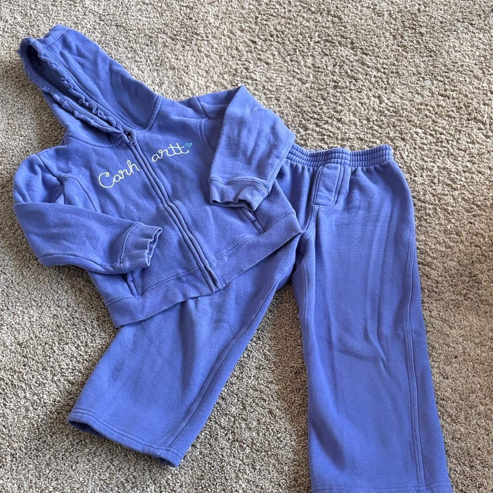 Carhartt Kids Purple Sweatpants & Hoodie Set